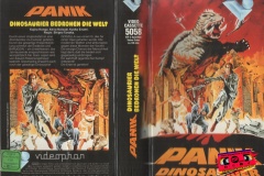 5058-Panik-Dinosaurier-bedrophen-die-W-frontback-BRD-VHS-videophon-hartbox-RSF